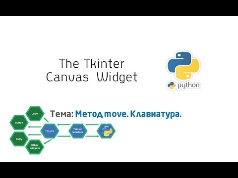 Видео: The Tkinter Canvas Widget  - Метод move. Привязка клавиш клавиатуры