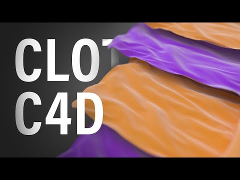 Видео: Симуляция ткани в Cinema 4D.  Cinema 4D Ткань
