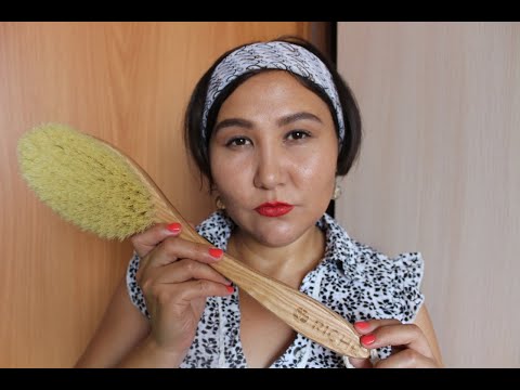 Видео: АСМР/Антицеллюлитный массаж/Щетка и кокосовое масло от Riche/ASMR/Anticellulite massage/