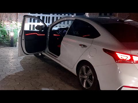 Видео: Подсветка в салон. Установка контурной ленты в салон солярис 2.