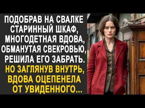 Видео: Подобрав на свалке старинный шкаф, многодетная вдова решила его забрать. Но заглянув внутрь....
