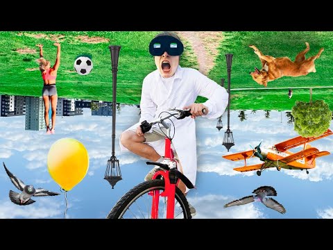 Видео: 24 ЧАСА В ОЧКАХ, ПЕРЕВОРАЧИВАЮЩИХ МИР ВВЕРХ НОГАМИ!