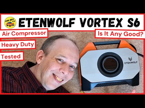 Видео: Обзор ETENWOLF Vortex S6: мощный беспроводной воздушный компрессор (насос для подкачки шин)
