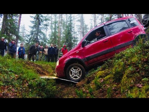 Видео: Фиат панда внедорожник, не не слышал. Fiat Panda off-road, you are crazy!!! 50 cars in the forest