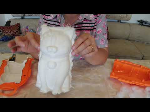 Видео: Бескаркасная ватная игрушка. Мастер класс.