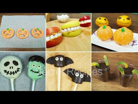 Видео: Снеки на Хэллоуин. Лайфхаки с едой. Сладости на Halloween | Halloween treats