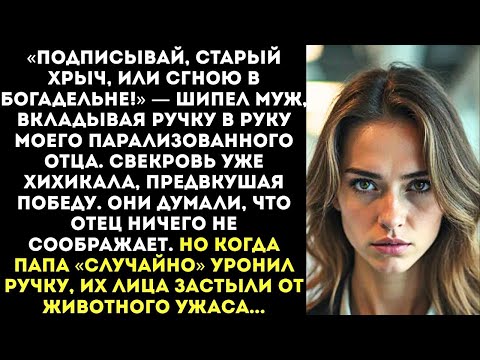 Видео: Муж заставил моего больного отца-инвалида переписать на него дачу. Но ОДНА деталь все ИЗМЕНИЛА.