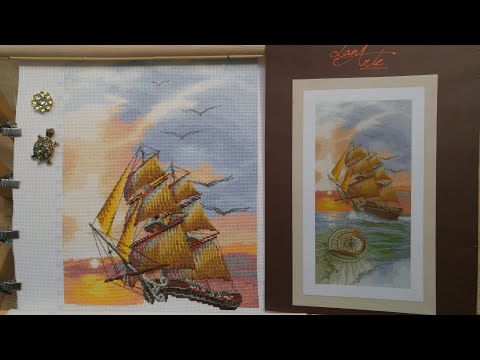 Видео: LANARTE: "On a Discovery Travel" / 1 этап / Вышивка крестиком
