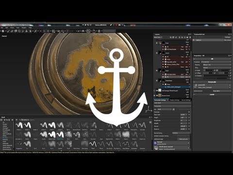 Видео: Substance painter Anchor Points - Якорные точки p.1.