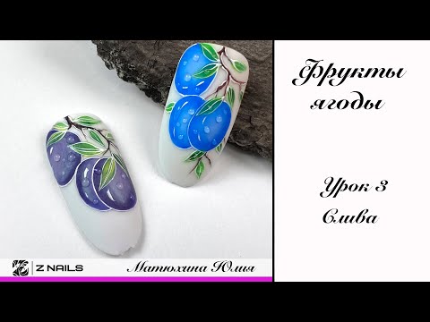 Видео: Урок 3 Слива. Курс Фрукты  ягоды.Китайская роспись + мазковая роспись.