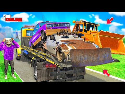 Видео: УГНАЛ РАЗВАЛЮХИ И ПОМЕНЯЛИСЬ ТАЧКМИ! БИТВА ЭВАКУАТОРОВ В ГТА 5 ОНЛАЙН | НАШЕЛ 3 ТАЧКИ