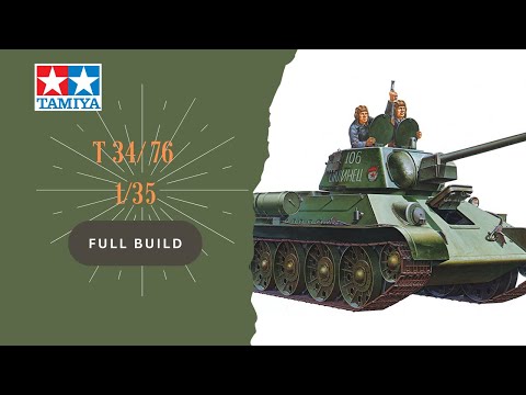 Видео: TAMIYA 1/35 СОВЕТСКИЙ ТАНК T-34/76 – ПОЛНАЯ СБОРКА