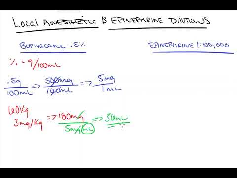 Видео: Местный анестетик и разведение адреналина
