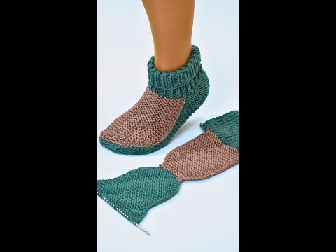 Видео: Простые вязаные тапочки-носки! Пошаговый урок! Miarti🧶