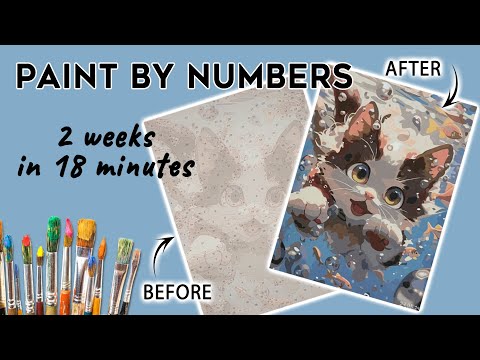 Видео: Картина по номерам | Painting by numbers. Video timelapse. Раскраска антистресс. Покупки на Таобао