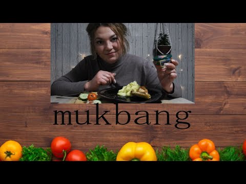 Видео: Mukbang. Крылышки + воздушная пюрешка. Ну что за козел?! Красная икра как чаевые! :) #марияест