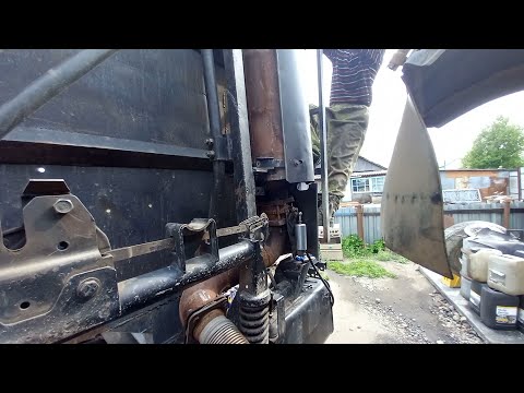 Видео: Горняк от китайца на маз с ямз в новое место.Перевариваем глушитель
