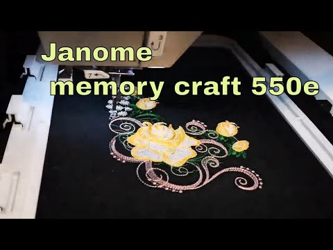 Видео: Janome memory craft 550e и мой первый опыт вышивания на машинке
