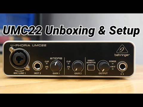 Видео: Распаковка и настройка Behringer U-PHORIA UMC22