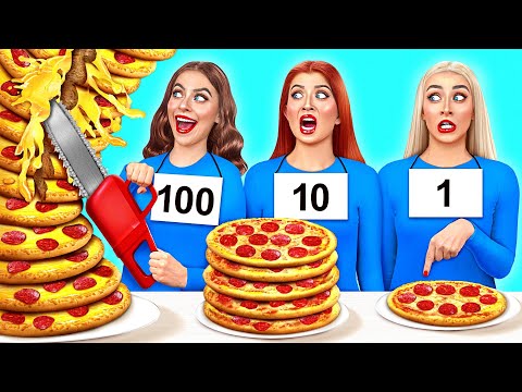 Видео: 100 Слоев Еды Челлендж | Смешные Челленджи от Jelly DO Challenge