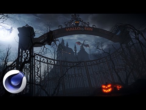 Видео: Эффектная сцена "Хэллоуин" в Cinema 4D