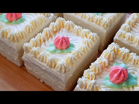Видео: Бисквитное пирожное с масляным кремом // Сake with butter cream