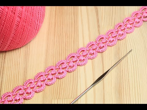 Видео: Ленточное кружево с витыми столбиками - вязание крючком How to Crochet for Beginners