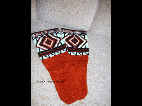 Видео: Джурабы. Вязание спицами. Рow to tie a dzhuraby socks.  часть 1.