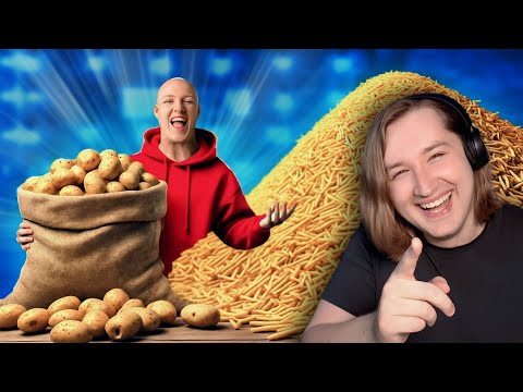 Видео: СКОЛЬКО ПОЛУЧИТСЯ КАРТОШКИ ФРИ ИЗ 1 МЕШКА КАРТОФЕЛЯ? - Просто лучший! (РЕАКЦИЯ) | ТипоТоп