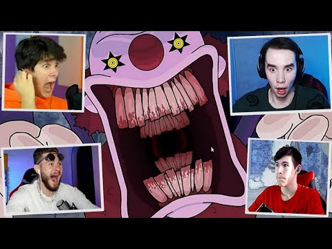 Видео: Реакция Летсплейщиков на Скример Клоуна в One Night at Flumpty's 3
