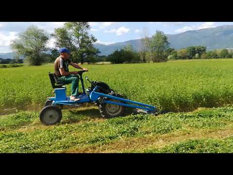 Видео: Любитель косит люцерну квадроциклом БЧС 303.