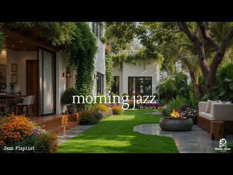 Видео: Утренний Джаз На Роскошной Веранде | Красивый Камин Во Дворе | Легкий Джаз Для Релаксации На Выхо...