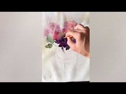 Видео: Букет флоксов, акварель / watercolor flowers