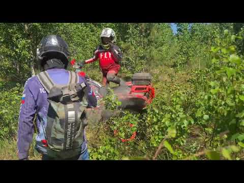 Видео: 150 км на квадроциклах BRP XMR 1000, YAMAHA GRIZZLY 700, RM 800! Едем через гать, прыгаем, плывем!!!