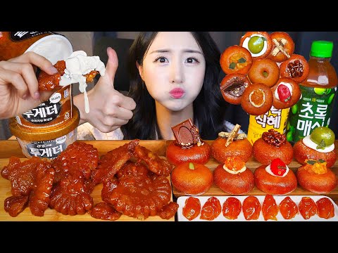 Видео: Липкий Корейский Десерт 🥮 Якгва АСМР Yakgwa ASMRㅣПончик Мороженое Хлеб Мукбанг Mukbang