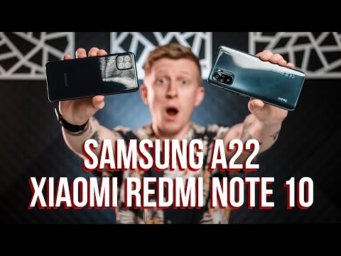 Видео: Samsung A22 vs Xiaomi Redmi Note 10 Обзор и сравнение: MediaTek vs Snapdragon