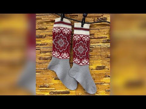 Видео: Носки ДФЖ без жаккардовой каретки