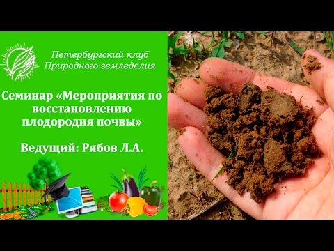 Видео: Семинар "Мероприятия по восстановлению плодородия почвы"