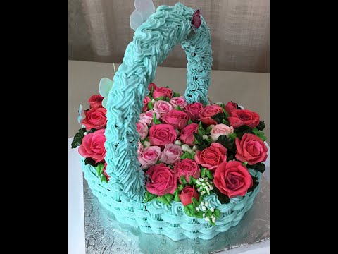 Видео: Торт 🎂корзинка с ручкой💞Подробное видео💞