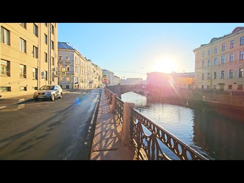 Видео: 【4K Прогулка по Питеру】🌅Рассвет на Адмиралтейской・🦤Мойка и Горьковская・Walk・Russia・Алексей Михайлов