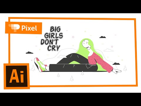 Видео: Рисуем девушку в Adobe Illustrator | уроки для новичков