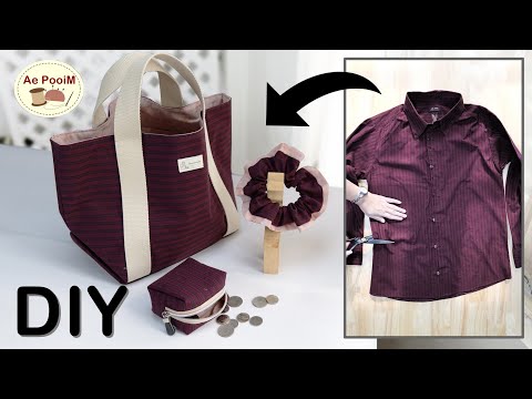 Видео: Не выбрасывайте старую рубашку. Можно превратить в удивительные швейные проекты.