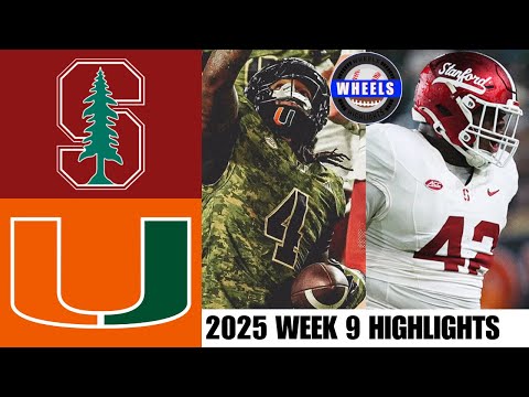 Видео: #9 Майами против Стэнфорда: лучшие моменты | Неделя 9 | Лучшие моменты студенческого футбола 2025...