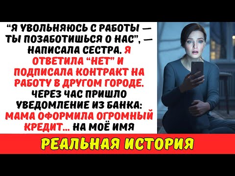 Видео: «Я УВОЛИЛАСЬ с работы — ты ПОЗАБОТИШЬСЯ о нас» — написала сестра. Я ответила ПЯТЬЮ словами...