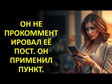 Видео: ОН НЕ ПРОКОММЕНТИРОВАЛ ЕЁ ПОСТ. ОН ПРИМЕНИЛ ПУНКТ.