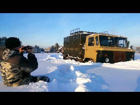 Видео: ГАЗ-66 ПО СНЕЖНОЙ ЦЕЛИНЕ / ШИШИГА НЕ ПРОШЛА ПО СНЕЖНОМУ НАСТУ