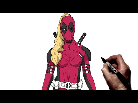 Видео: Как нарисовать Ледипул | Пошаговое руководство | Дэдпул и Росомаха