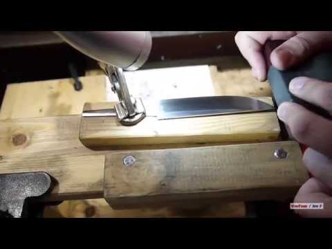 Видео: Нюансы ножеделания: нанесение ровного продольного сатина