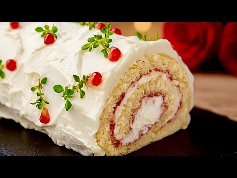 Видео: Нежный и очаровательный десерт – рулет «Бель», нежная красота.