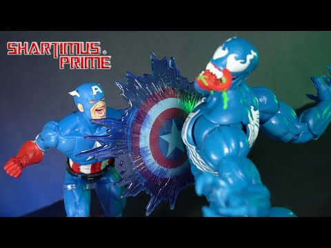 Видео: Обзор фигурок Marvel Legends Captain America Vs. Venom от GamerVerse: набор из двух фигурок Marve...